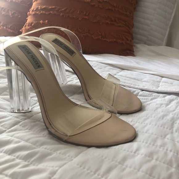 steve madden clear shoes